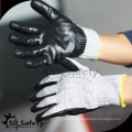 SRSAFETY 13 gague black nylon and HPPE liner coated black nitrile on palm glove